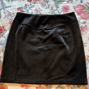Lululemon Black Velvet Scuba Mini Skirt S